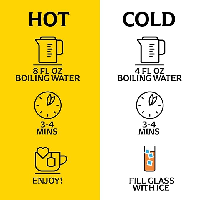 Lipton Black Tea Bags, Hot or Iced High Caffeine Tea, 240 Total Bags (20ct - Pack of 12)