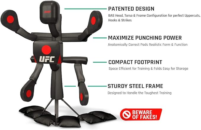 BAS UFC Body Action System - Fully Adjustable Punching & Kicking Pads - Martial Arts Training: MMA, Boxing, Karate, Muay Thai & More!