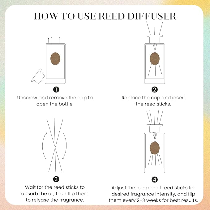 M&SENSE 6.3 oz Large Reed Diffuser Set | Linen Breeze Scent Oil Diffuser with Sticks | Hotel Collection Non-Toxic Essential Oil |for Bedroom Bathroom Living Room