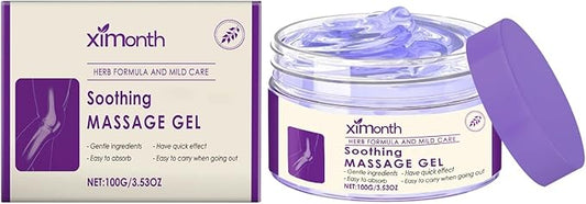 Soothing Relief Massage Gel, Joint Gel Purple Gel Soothes for Knees, Lumbar, Neck, Hands,Feet and Joint Activities Throughout.(100g)