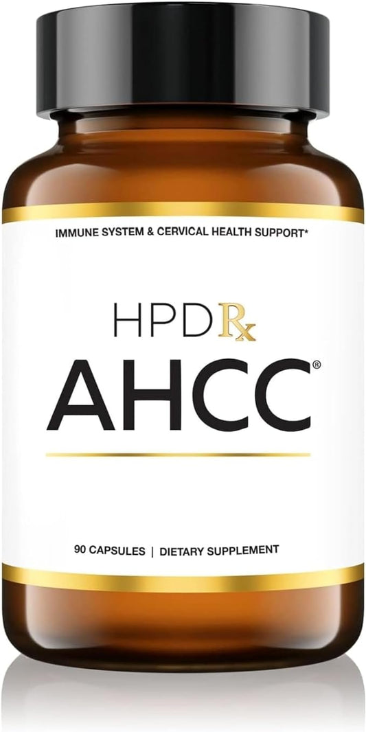 HPD Rx Premium AHCC & Shiitake Mushroom 1100 mg per Serving Supplement, Natural Immunity Booster, Maintains Natural Killer Cell Activity | AHCC is Proven in 30+ Studies | 30-Day Supply, 1-Pack