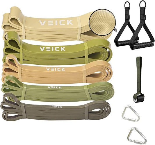 VEICK Resistance Bands for Working Out, Exercise Bands, Workout Bands, Pull Up Assistance Bands, Long Heavy Stretch Bands Set for Men and Women, Power Weight Gym at Home Fitness Equipment