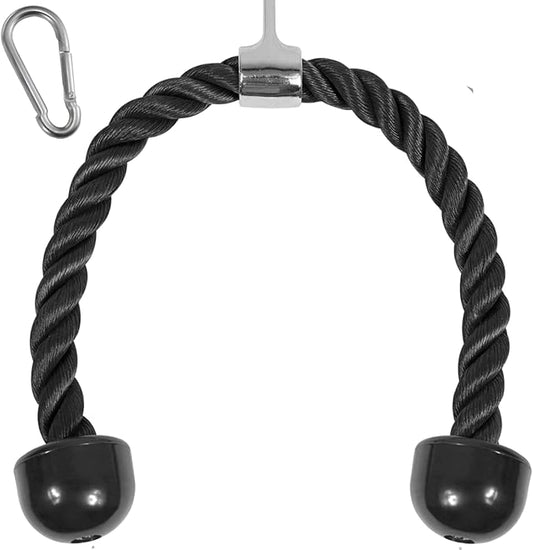 Yes4All Cable Machine Attachment, Double D Hanlde & Tricep Rope Cable Attachment, Weight Machine Accessories Load 880 LB for Home Gym