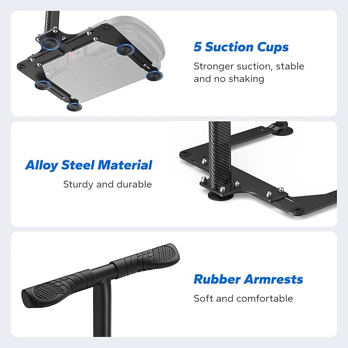 MERACH Vibration Plate Armrest, Handrails for Vibration Plates, Height Adjustable Armrests Suitable for Seniors and Beginners, Only Handrails Without Vibration Plate
