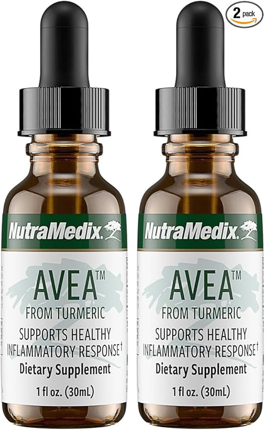 NutraMedix Avea Turmeric Extract - Liquid Turmeric Supplement for Stress, Mood Support & Promoting a Healthy Inflammatory Response - Daily Stress Relief Drops (1oz / 30ml) (Pack of 2)