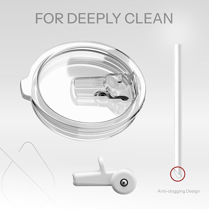 Easy Clean Pro Tumbler - 40 oz Water Bottle with Handle Quick-Disassemble Flip Straw, Leakproof Insulated Stainless Steel, Dishwasher Safe, BPA-Free Gifts for Women & Men