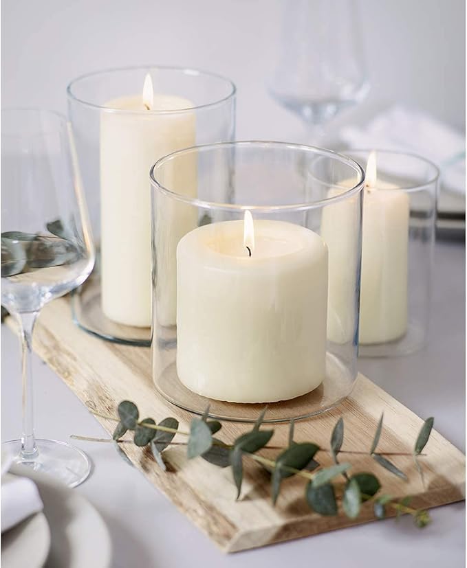 Bolsius Ivory Pillar Candles – 2x3 Inches – 20 Pack Unscented – Premium European Quality – Dripless, Smokeless, and Clean Burning Household Candles – Perfect for Wedding, Party, Dinner, And Home Décor