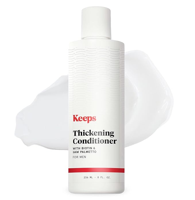 Keeps Hair Loss Conditioner For Men - Mens Conditioner for Fuller, Thicker Looking Hair - Thinning & Hair Growth Product - DHT Blocker - Infused with Biotin, Caffeine & Saw Palmetto - 8 oz