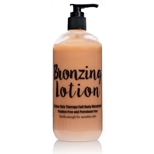 Hydrating Bronzing Lotion for a Radiant Sun-Kissed Glow – Enhances Color, Non-Greasy, Made in USA, Suitable for All Skin Types; 24 Hour Skin Therapy Body Lotion