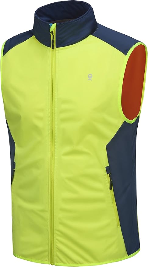 Little Donkey Andy Men's Water-resistant Outerwear Vests, Stretch Windproof Vest for Cycling, Running, Golf