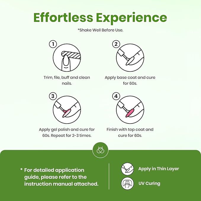 beetles Gel Nail Polish Set 20 Colors Pastel Gel Polish with Glossy&Matte Top Coat Base Coat, Pink Purple Blue Green White Trendy Color Glitter Uv Embrace Nature Gift for Women & Girls