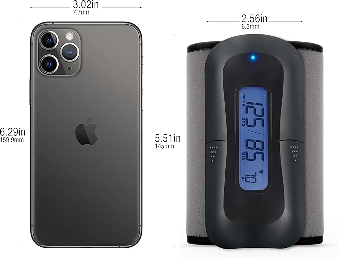 MbH Bluetooth Blood Pressure Monitor- Wireless Upper Arm Cuff BP Monitor for Home Use, IHB and AF Detection, Ultra-Light and Portable, Includes App for iOS & Android