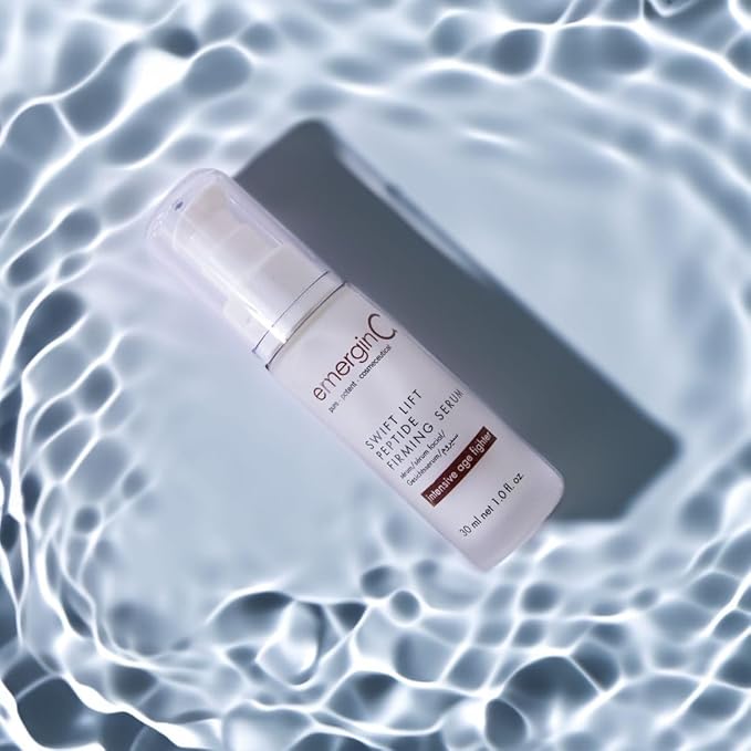 emerginC Swift Lift Peptide Firming Serum - Intensive Age Fighting Serum with Hyaluronic Acid + Plant Extracts - Addresses Visibles Signs of Aging + Wrinkles (1 Ounce, 30 ml)
