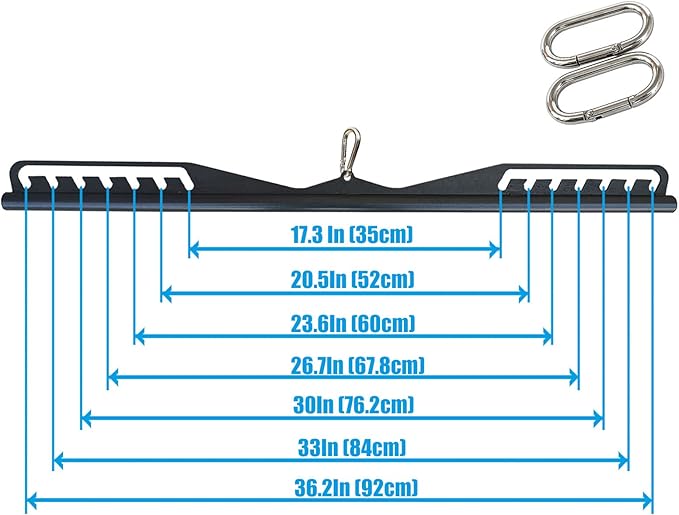 KORIKAHM Adjustable Lat Pull down Bar, Cable Machine Attachments for Gym, Home Gym Fitness T-bar Row Pulldown Attachments, Lat Pull Down Machine Wide Grip Neutral Grip Handle