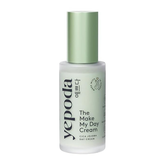 Yepoda The Make My Day Cream, Hydrating & Anti-Aging Day Moisturizer, Nourishing Cica Cream for Radiant Skin, Vegan Korean Facial Moisturizer for All Skin Types, 1.69 FL. OZ. (50ml)