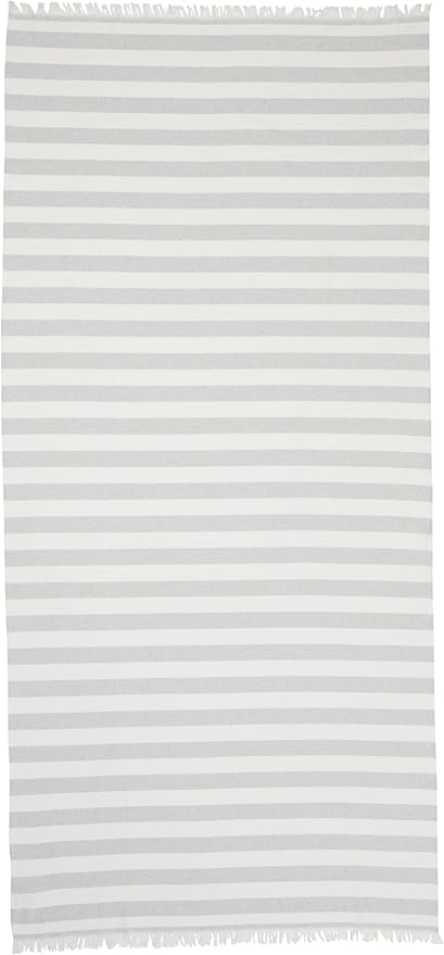 The Good Earth | 4 Pack Oversized Turkish Beach Towel Set Made of 100% Cotton | Luxury Turkish Beach Towels 35" x 78" | Turkish Beach Towels Oversized | Designed in USA | Ancara - Grey