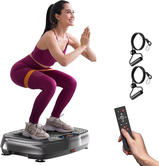Vibration Plate Exercise Machine: TISSCARE Weight Loss and Lymphatic Drainage Vibrating Plates, Whole Body Workout Sculpting Platform for Home Fitness Fat Burner for Women Men