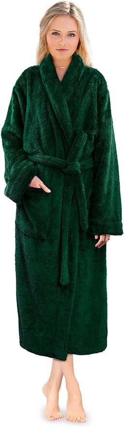 PAVILIA Premium Womens Plush Soft Robe Fluffy, Warm, Fleece Sherpa Shaggy Bathrobe