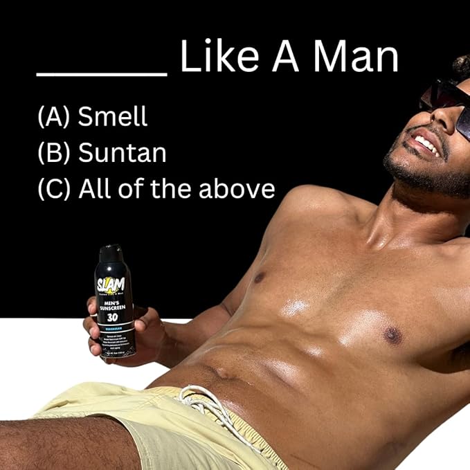 SLAM WoodsMan & BeachMan Bundle - Men's Scented Sunscreen Spray, Water Resistant, Paraben Free, Broad Spectrum UVA/UVB Sunscreen SPF 30