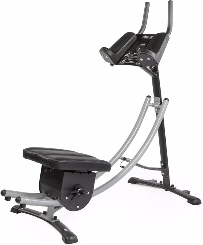 XtremepowerUS Ab Machine Abdominal Workout Crunch Fitness Exercise Workout, Silver/Black
