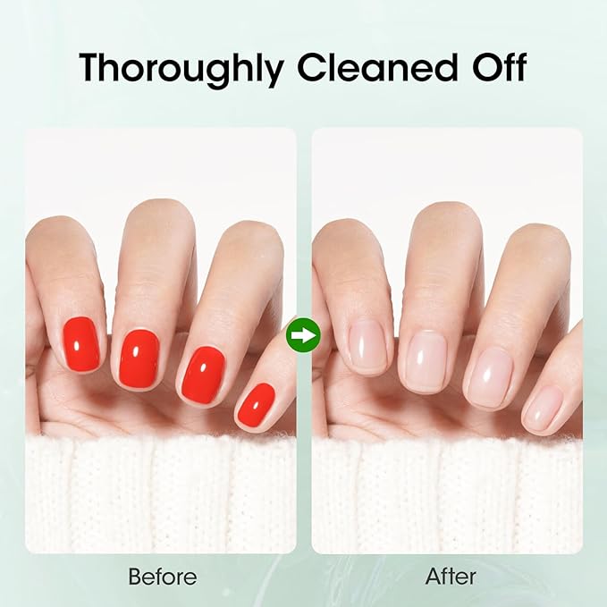 Gellen Nail Polish Remover, Non Acetone Nail Polish Removal for Regular Nail Polishes, Jasmine Scent Healthy Nail Polish Remover with Easy Push-down Pump, 6.09 Fl Oz