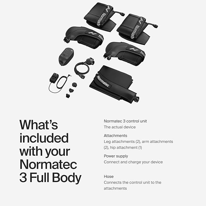 Hyperice Normatec 3 - Recovery System with Patented Dynamic Compression Massage Technology (Normatec 3 Full Body (Standard Legs + HIPS + Arms) FSA-HSA