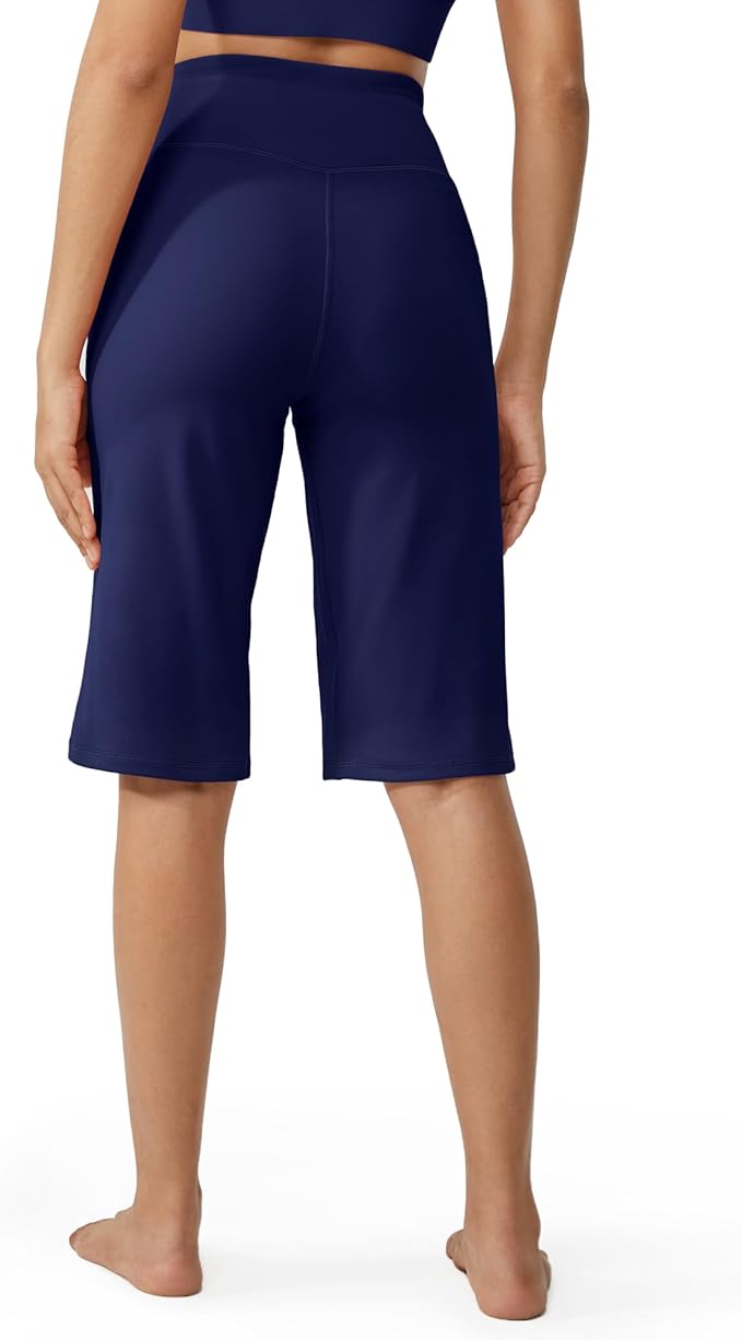Promover Capri Pants for Women Wide Leg Yoga Cropped Pants with Pockets Loose Casual Summer Pants