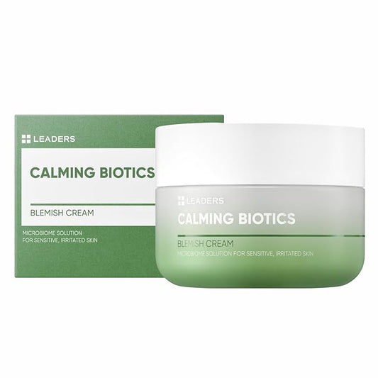 Leaders Calming Biotics Cream - For Sensitive Acne-Prone Skin, Hydrating, Soothing & Calming Formula to Strengthen Skin Health & Barrier, 50ml