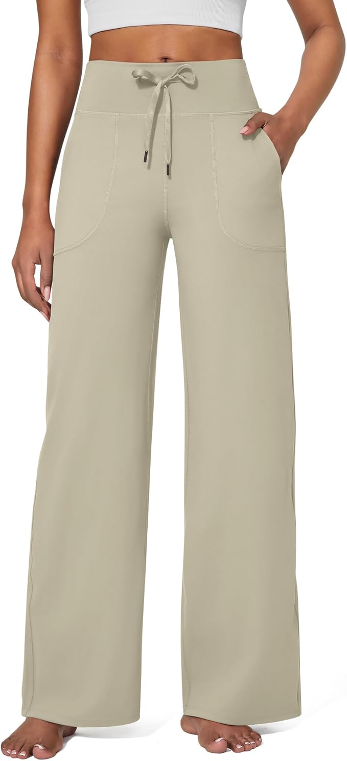 G4Free EverGoing Wide Leg Pants for Women Yoga Pants High Waist Sweatpants with Pockets Stretch Lounge Pants Comfy