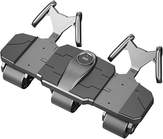 2025 New Ab Six Wheel Roller with Elbow Support - Automatic Rebound Abdominal Wheel Roller, The Upgraded Version For Dual Use Six -Wheel Abdominal Wheel Core Workout Equipment Home Gym Abs Machine