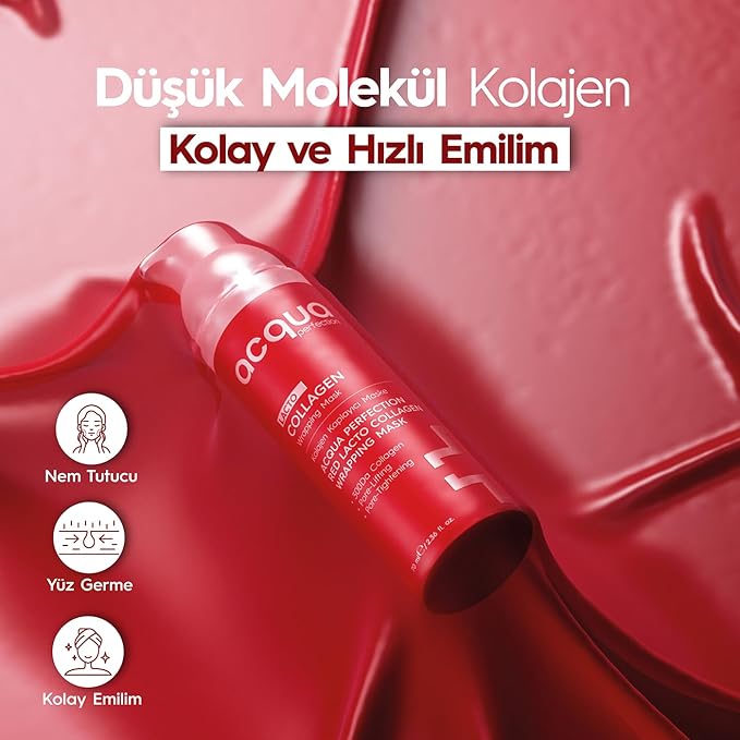 Luxury Skin Care: Anti-Aging & Firming Face Mask with Red Lacto Collagen & Hyaluronic Acid - Hydrating, Pore-Tightening, Beauty Skincare Essential, 70 Ml