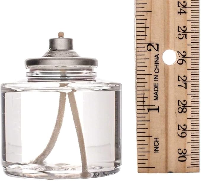 D'light Online HD26 Disposable 26 Hours Liquid Candles, Clear Plastic Disposable Fuel Cells for Wedding Table Top Lights, Restaurant Tables and Emergency Candles- (26 Hours, Set of 60)