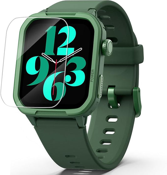 Kids Smart Watch for Boy Girl, Kids Watches with 19 Sport Modes, Heart Rate, Sleep Monitor, Pedometer, Alarm Clock, IP68 Waterproof Fitness Tracker, Gift for 6-16 Year Old Boys Girls Toys (Green)