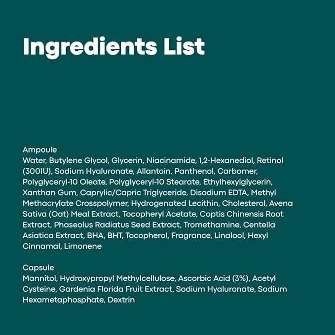 VITA C Capsule Double Shot Ampoule Kit-Korean VitaC Retinol Facial Serum for Dark Spots Uneven Skin Tone, K-beauty Skin Care, 10ml, 0.33 fl. oz.