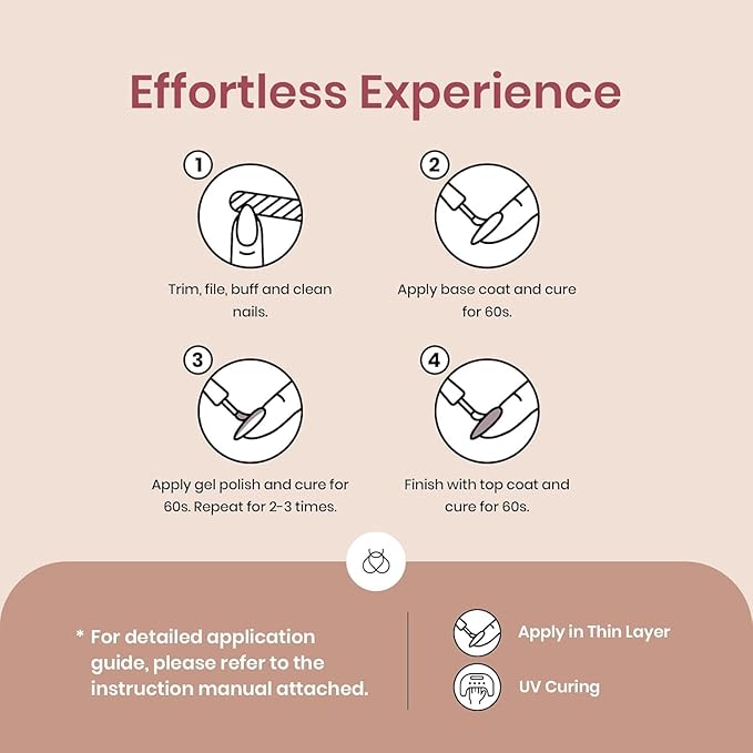 Beetles Jelly Gel Nail Polish Set - 6 Colors Nude Brown Jelly Neutral Gel Polish Kit Sheer Transparent Effect Soak Off UV DIY French Nail Art Manicure Gifts for Women