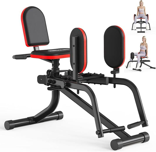 ERGOLIFE 6 Resistances Hip Abduction Machine for Home Office Inner Thigh Exercise Equipment Glute Training Machine for Sedentary/Postpartum Recovery