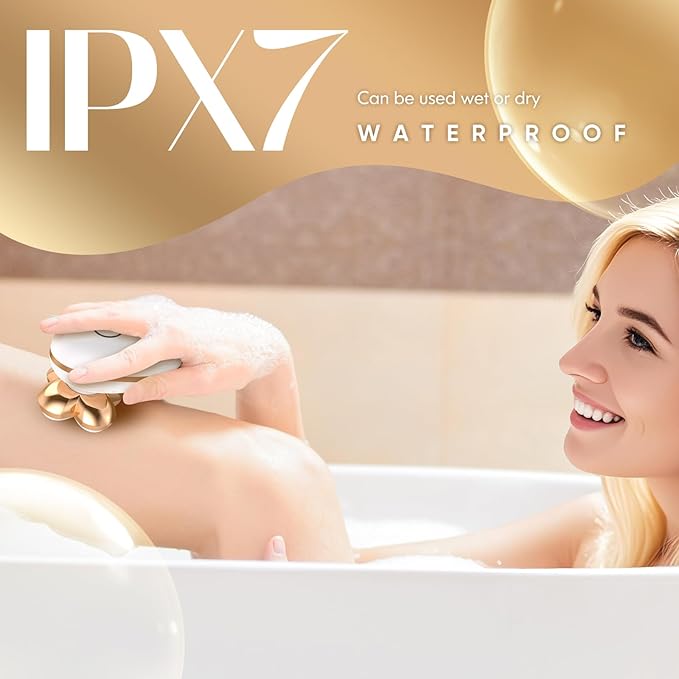 Electric Razors for Women - Upgraded Magnetic Electric Shaver for Women, Cordless Painless Hair Remover for Legs Bikini Face, Lady Trimmer for Sensitive Skin, Detachable and Waterproof, Gold