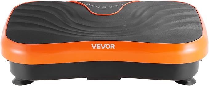 VEVOR Vibration Plate Exercise Machine, Whole Body Shaker for Lymphatic Drainage and Weight Loss, Home Workout Gym Fitness Equipment with 2 Resistance Bands, Vibrating Platform for Women Men