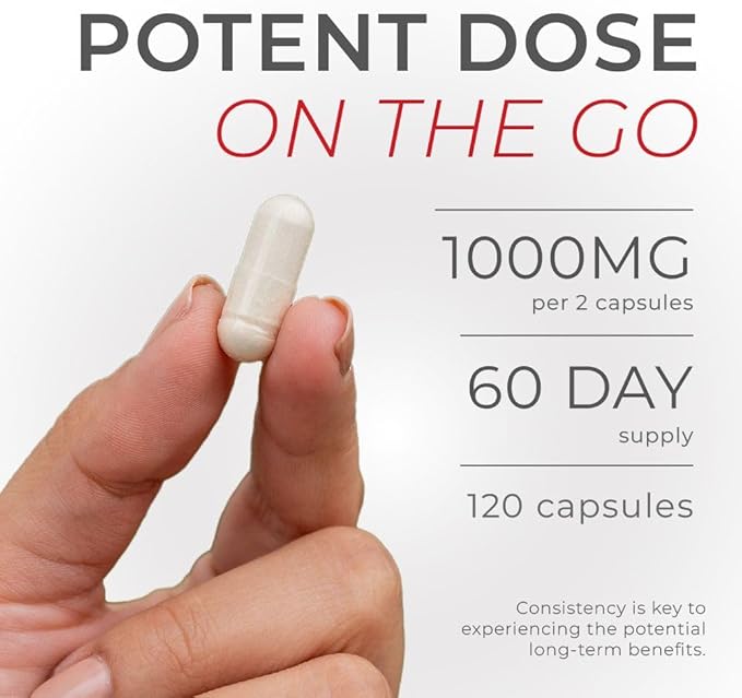 Neurogan Urolithin A PRO Capsules - 1000mg, 120 Ct - Advanced Cellular Health, Post Biotic Supplements - Ultra Micronized Urolithin A Supplement, Sourced from Pomegranate Extract