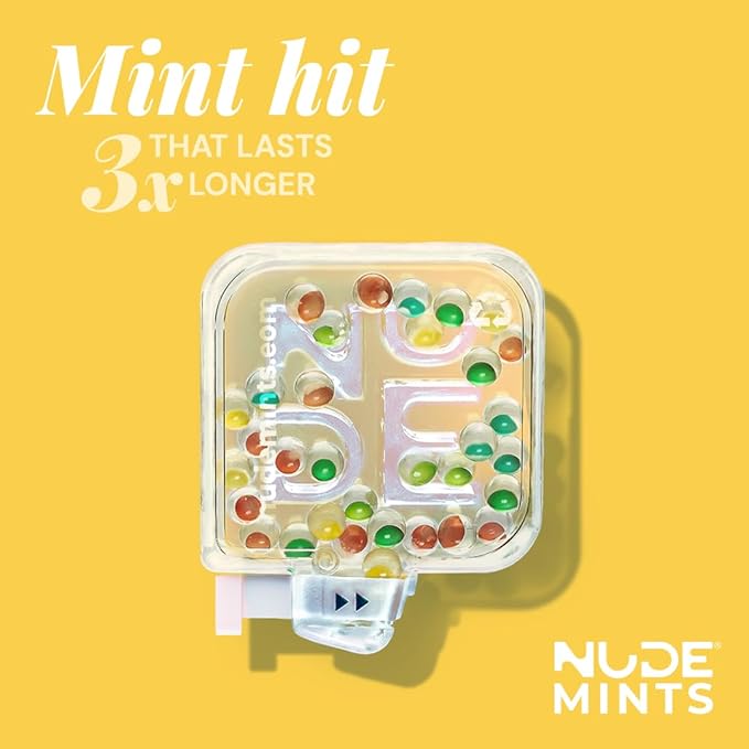 NUDE MINTS | Dual Action Liquid Capsules | Mouth Watering Mint - Lasts 3X Longer - 3X Stronger - Extreme Bad Breath Treatment For Adults - Sugar Free, 0 Calorie - Variety - 5 Pack - 150 Capsules