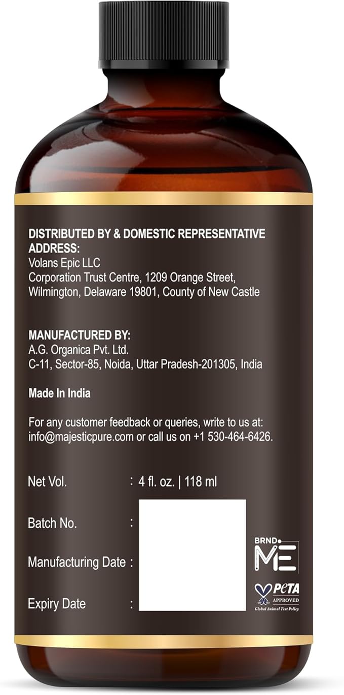 MAJESTIC PURE | Coffee & Roasted Nuts Premium & Free from Mineral Oil | Coffee Flavour, Cocoa Extract, Nutmeg Oil Used in Diffusers, DIY, Self Care | 4 fl oz