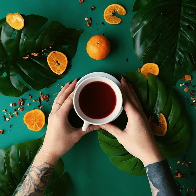 Organic Positively Tea Company, Coco Berry Mango, Herbal Tea, Loose Leaf, 16 Ounce