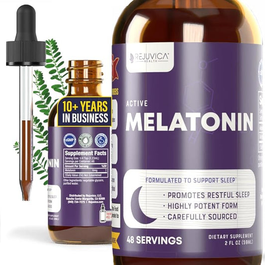 Rejuvica Health Active Melatonin - Advanced Liquid Melatonin Supplement - 6mg to Support Sleep