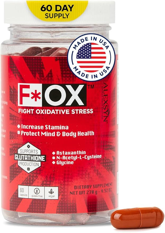 Mega-Potent Antioxidant Supplement - Fight Oxidative Stress and Boost Vitality - Vegan & Gluten-Free - 60 Capsules - Supports Body's detoxification Process