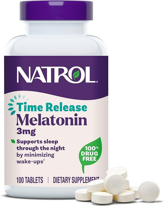 Natrol Melatonin Time Release, 3 mg, 100 Tablets