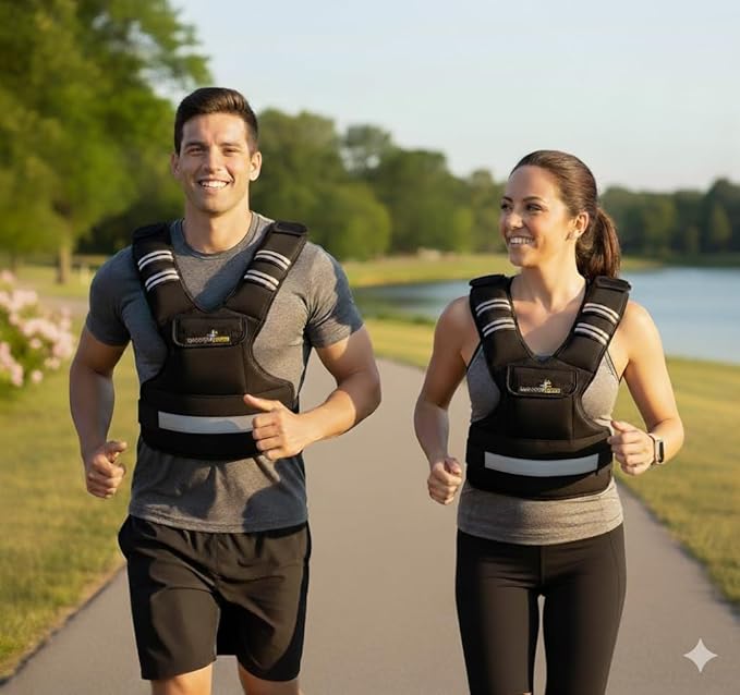 Weighted Vest for Men and Women – Adjustable 10Lb/12Lb/16Lb/20Lb -Weight Workout Vest for Strength Training, Running, Cardio, Fitness & Cross Training