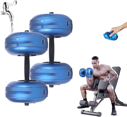 Water Filled Dumbbells Set - Water Filled Weights - Portable Travel Weights - Weights Adjustable Dumbbells - Portable Fitness Equipment - Strength Training - Fitness and Shaping