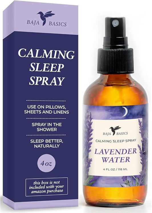 Lavender Spray for Sleep – Soothing Pillow Mist for Deep Relaxation, Stress Relief, and Restful Nights – Calming Aromatherapy for Sleeping – Lavender Linen Spray for Bedding – 4 oz