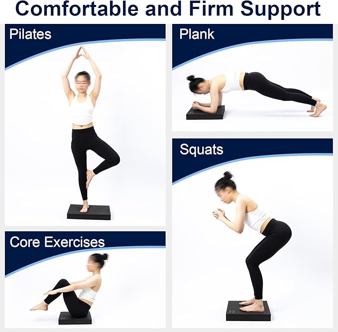 StrongTek Extra Wide Foam Balance Pad for Physical Therapy, 19" X 15.8" X 2.4", High-Density TPE Foam Pad for Exercise, Enhanced Stability, Core Strength, Non-Slip & Water-Resistant, for Fitness, Yoga