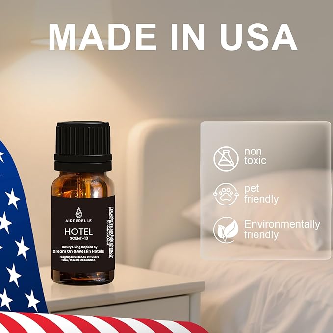 Luxury Diffuser Oil – Crisp White Tea, Lily & Warm Sandalwood Aromatherapy Premium Fragrance Oil for Ultrasonic and Waterless Diffusers 2‑Pack (2 × 0.34 fl oz)-“Dream On”Scent
